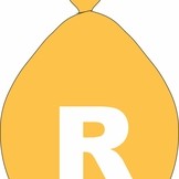 Balónek písmeno R zlaté 